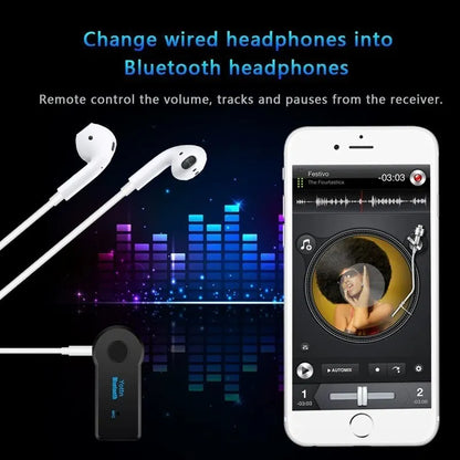 2-in-1 Wireless Bluetooth 5.0 Transceiver Adapter: 3.5mm Car Music Audio AUX Receiver & PC Bluetooth Adapter