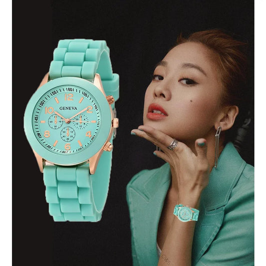 2023 Women's Fashion Watch - Luxury Brand Silicone Strap Quartz Wristwatch, Relogio Feminino Zegarki for Women