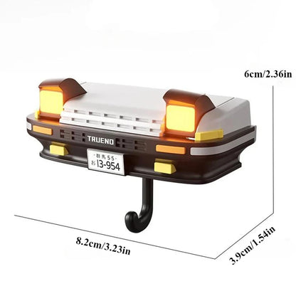 AE86 Car Headlight Wall Key Holder - Wall-Mounted Key Hanger Hook for Car Enthusiasts & Unique Gifts