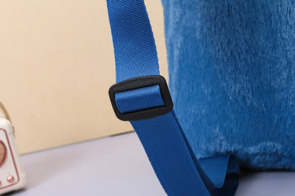 Disney Blue Stitch Plush Backpack – Large-Capacity Cartoon Bag for Kids & Kindergarten Gift