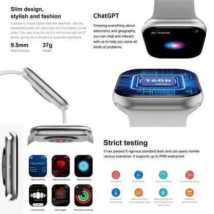 2025 DT 10 Smart Watch – 2.01" AMOLED, 16GB, Music, 3D Surround, BT Call, Waterproof Smartwatch for Men & Women