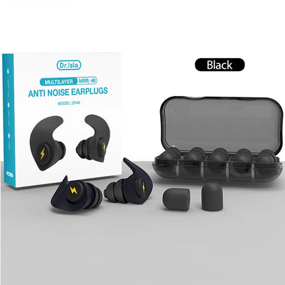 6PCS Three-Layer Silicone Earplugs — Anti-Noise Soft Comfort Ear Protectors for Sleeping