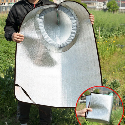 Sun & Rain Hooded Cape – Breathable UV Protection Wide Brim Hat with Neck Cover for Farming & Gardening