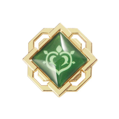 Genshin Impact Sumeru Vision Pins - Anime Character Element Badge Lapel Brooch Collectible Accessories
