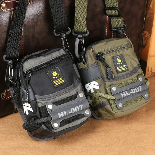 RUIL 2022 Men’s Crossbody Bag - Classic Oxford Waist Pack & Messenger Bag for Everyday Carry