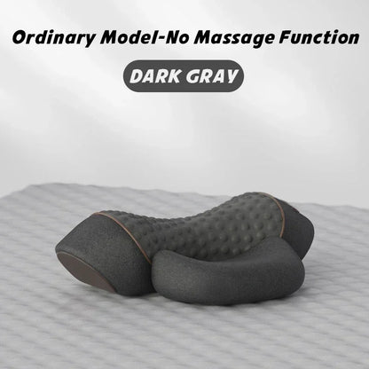Electric Cervical Massage Pillow – Heated Vibration Neck Traction Memory Foam Support for Sleep & Spine Relaxation