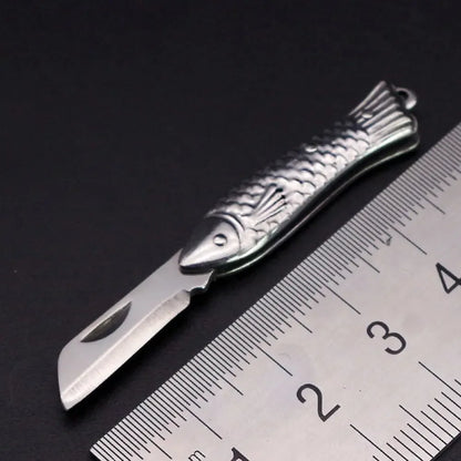 Stainless Steel Folding Knife Keychain - Multifunctional Portable Paring, Unboxing & Utility Tool