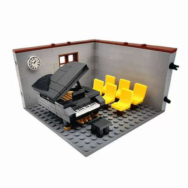 City House Building Blocks Set - DIY MOC Bricks with Bedroom & Living Room Furniture for Kids' Creative Play