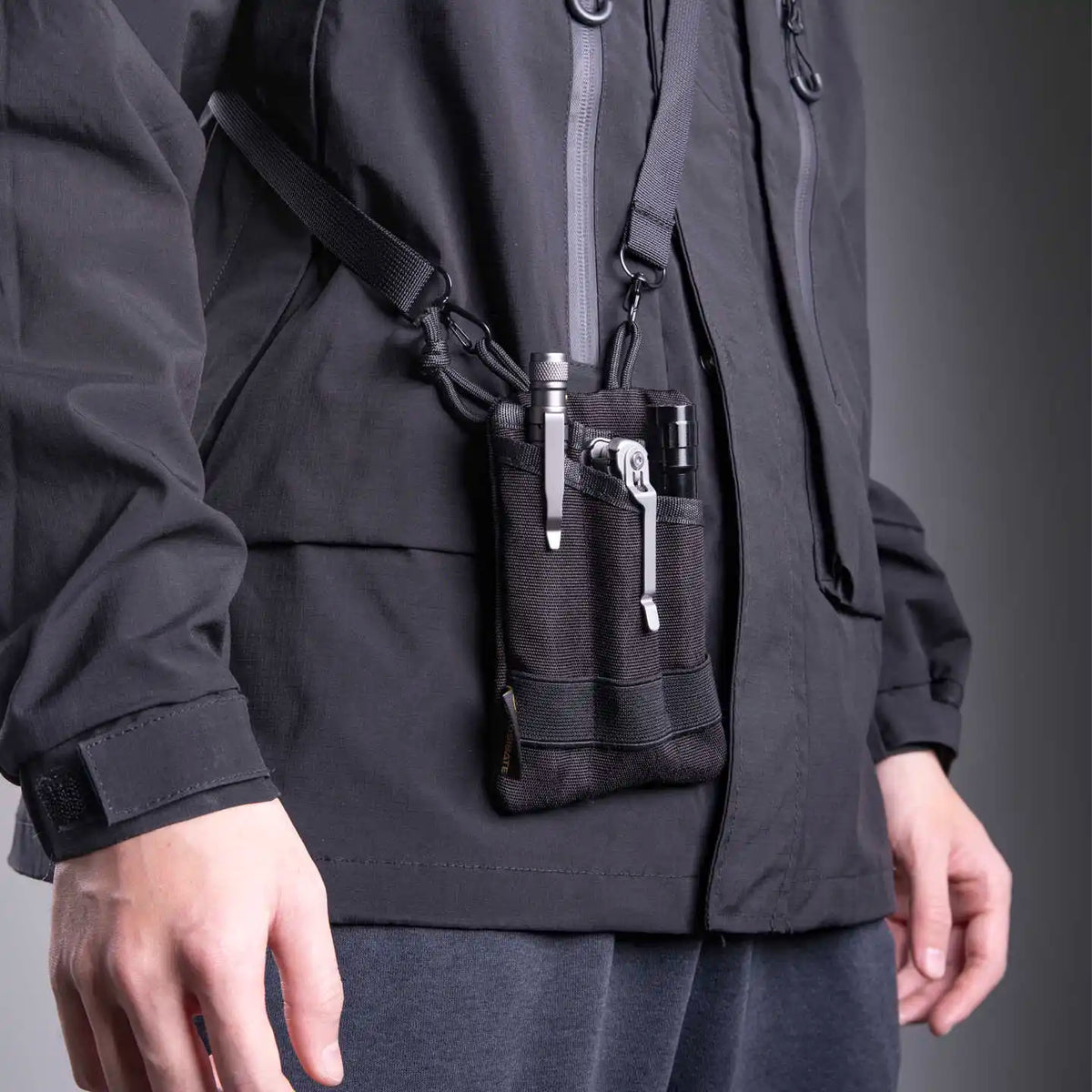 Kosibate Tactical EDC MOLLE Pouch - Mini Wallet Card Holder Key Belt Waist Pack for Camping, Hiking and Outdoor Use