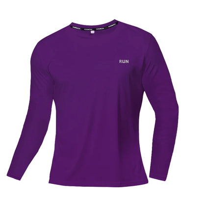Men's Summer Ice Silk Long Sleeve T-Shirt – Quick Dry, Breathable Sun Protection for Outdoor Running