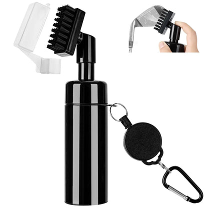 Golf Club Head Cleaning Brush – U/V-Shaped Groove Cleaner with Retractable Buckle