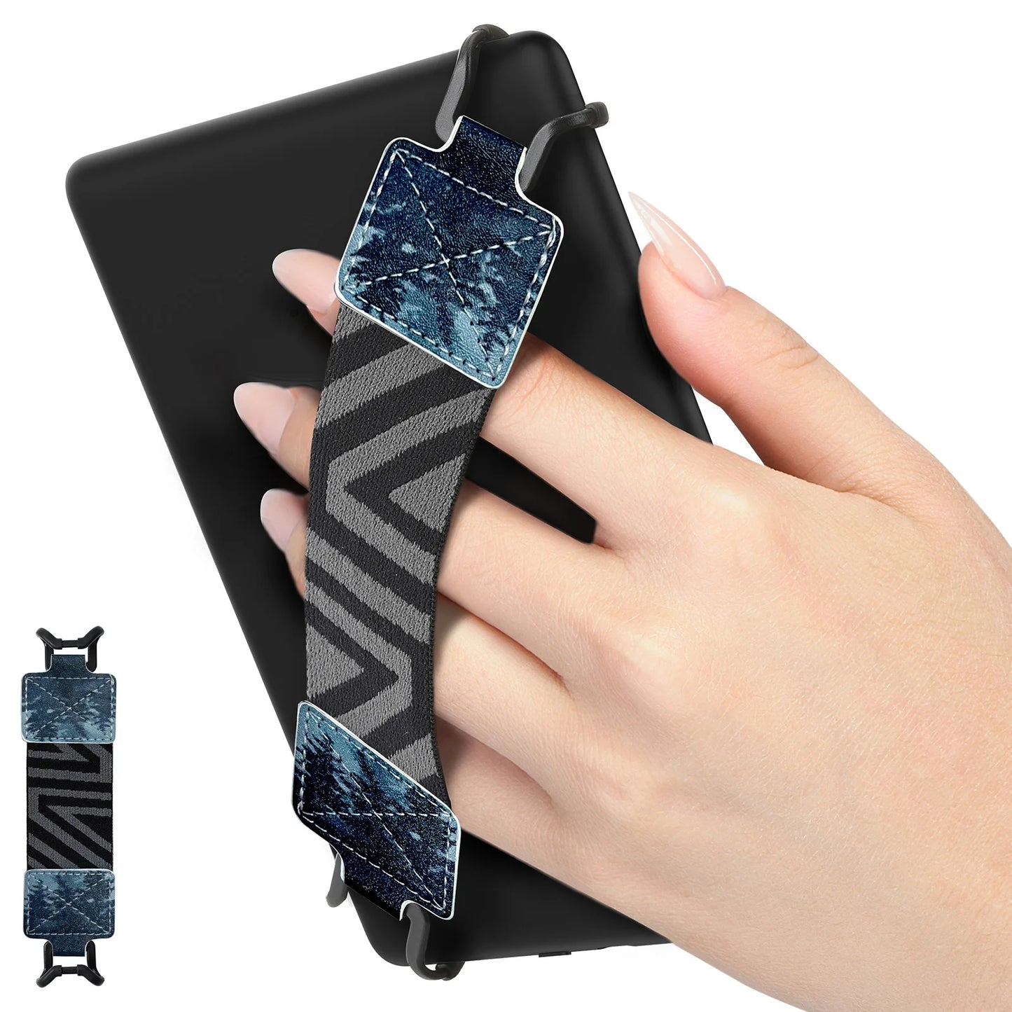 Security Hand Strap for 6-8" Kindle eReaders and Fire Tablets - High-Elasticity, Lightweight Finger Grip Holder