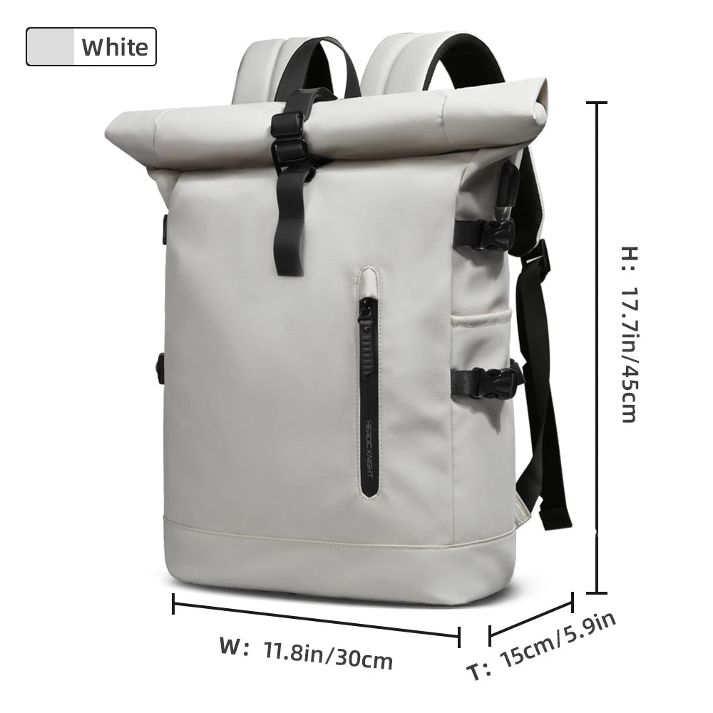 HK Expandable Travel Backpack for Men – Large Capacity Waterproof 15.6” Laptop Bag, Hiking Rucksack & Cycling Daypack with USB Port