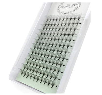 10D Premade Volume Eyelash Fans – Long Stem 3D-6D Pointy Base False Lash Clusters