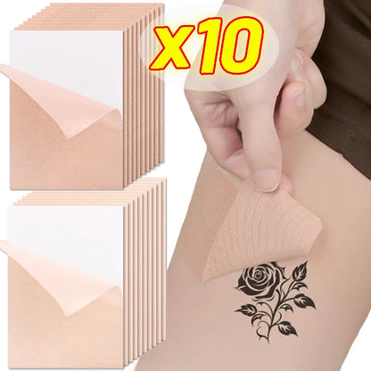 Invisible Skin-Tone Tattoo Cover Patches - Natural-Looking Birthmark Concealer for Arms, Legs, Back, and Post-Surgery Coverage