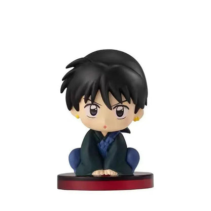 Q Version Inuyasha Figure Blind Box – Cute Sesshomaru & Kagome Sitting Model, Anime Decoration Gift for All Ages