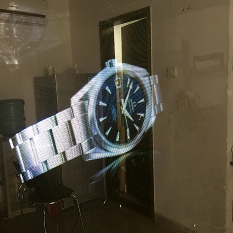 3D Holographic Projection Film - Self-Adhesive PVC Window Display Film