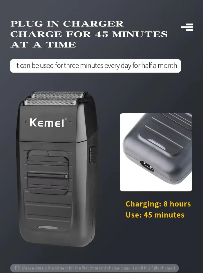 Kemei Professional Hair Clipper Kit – KM-2296, KM-2299, KM-1102 Electric Shaver & Cordless Trimmer for Men’s Hair Cutting