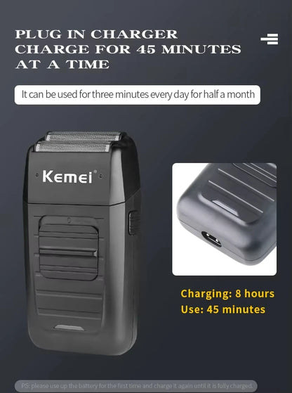 Kemei Professional Hair Clipper Kit – KM-2296, KM-2299, KM-1102 Electric Shaver & Cordless Trimmer for Men’s Hair Cutting