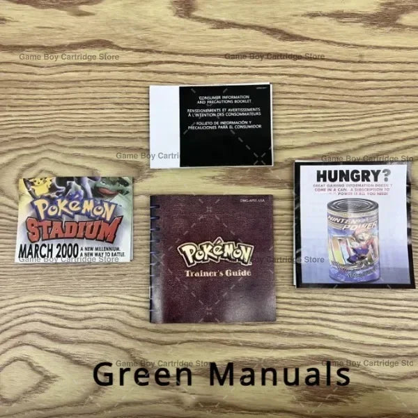 Pokemon Series GBC Game Cartridge in Box USA Version – Red, Blue, Yellow, Green, Gold, Silver, Crystal