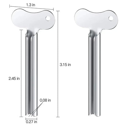 Stainless Steel Tube Squeezer - Metal Toothpaste, Hair Dye & Cosmetic Tube Press Tool for Bathroom Use