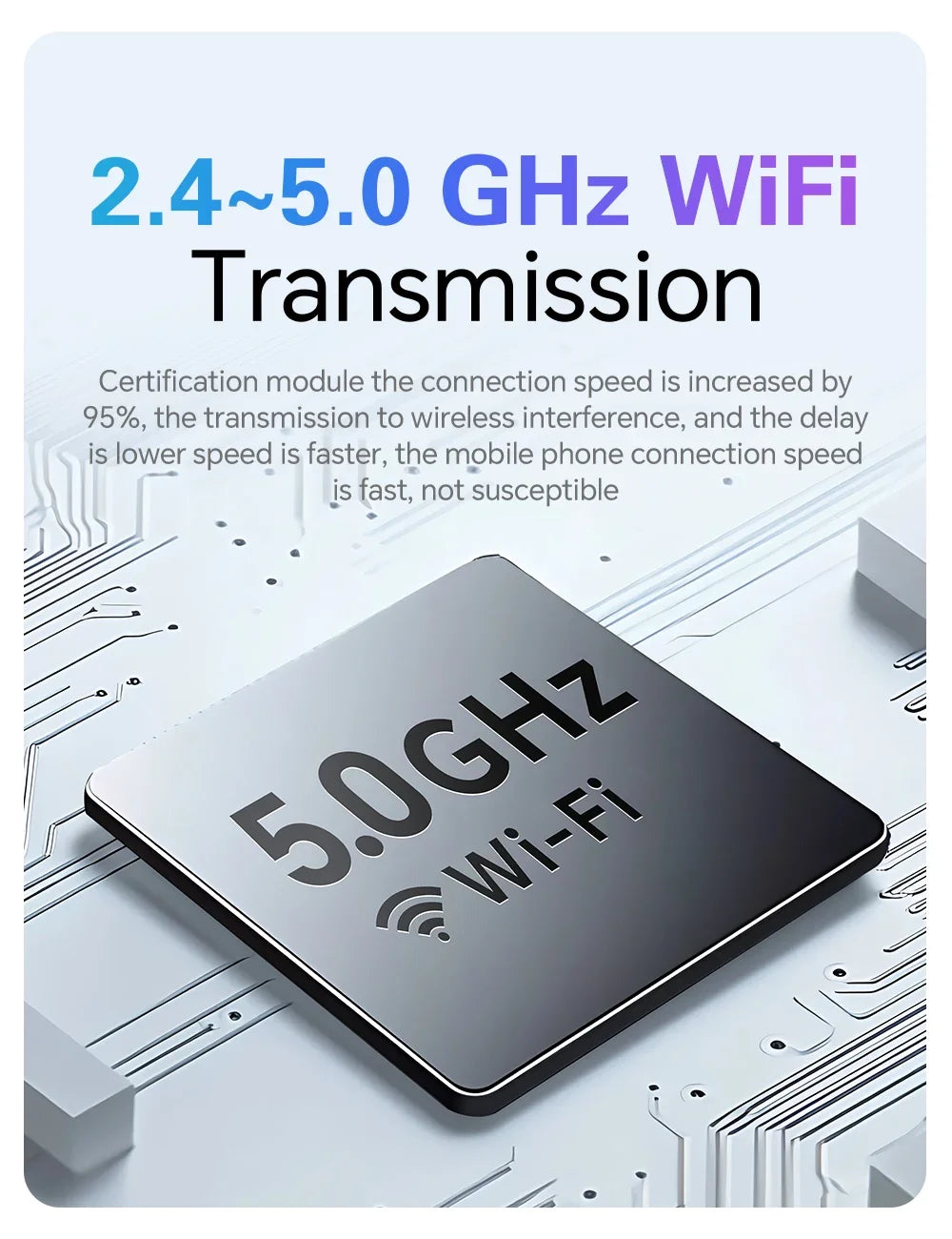 2025 Wireless Android Auto Adapter — Wired to Wireless CarPlay Smart Box with USB Plug & Play, WiFi Auto Connection & Online Upgrade