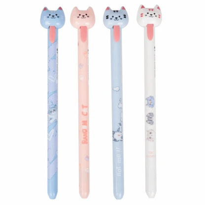 Cute Cat and Dog Gel Pens - 0.5mm Quick-Drying Retractable Pens for School, Office, and Gifts