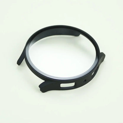 Samsung Galaxy Watch Tempered Glass Screen Protector Case - Full Bumper PC Cover for Galaxy Watch 7/6/5/4/FE 40mm & 44mm