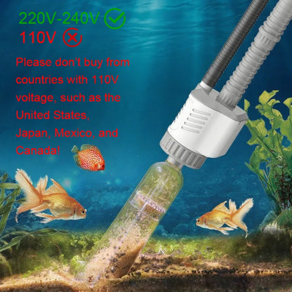 Electric Aquarium Water Change Pump - 30W Fish Tank Gravel Cleaner with Siphon Vacuum Filter for Easy Maintenance