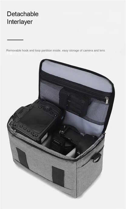 DSLR Camera Shoulder Bag – Portable Nylon Handbag & Crossbody Case for Sony, Nikon, Canon, Panasonic Equipment