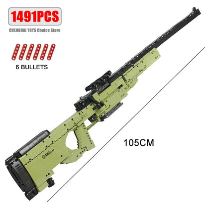 AK47 & AWM Sniper Gun Building Block Set – Military MOC Model Toy for Boys Holiday Gift