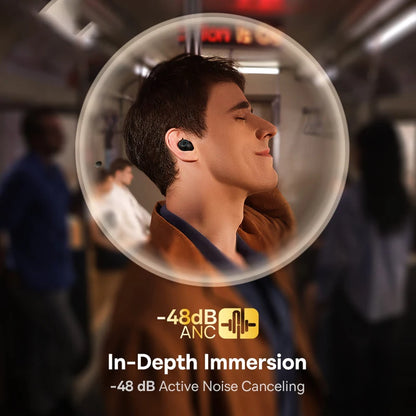 Baseus True Wireless Earphones - 48dB Noise Cancelling, Bluetooth 5.3, 140h Playtime, IPX6 Waterproof Sport TWS Earbuds