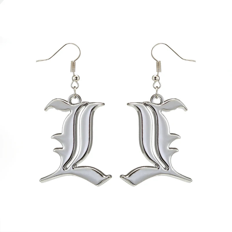 Death Note Anime Book Drop Earrings - Black L Cosplay Jewelry Birthday Gift