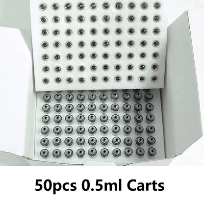 50pcs Cookies 510 Cartridges – White Plastic Tubes with Packing Box & Labels