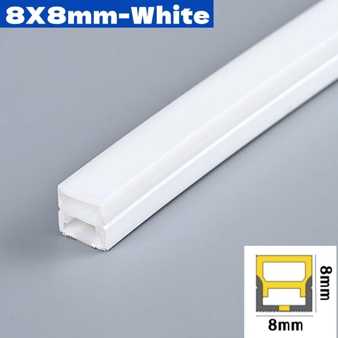 DC12V Flexible LED Neon Rope Light – Waterproof Silicone Strip Lamp for Cabinet, Closet & Recessed Lighting (4–10mm)