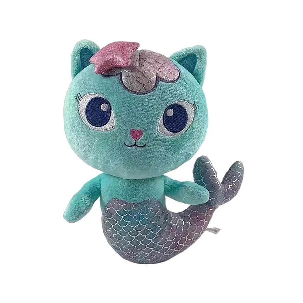 Gabby Dollhouse Mercat Plush Toy – Smiling Cat Stuffed Animal for Kids Birthday Gifts