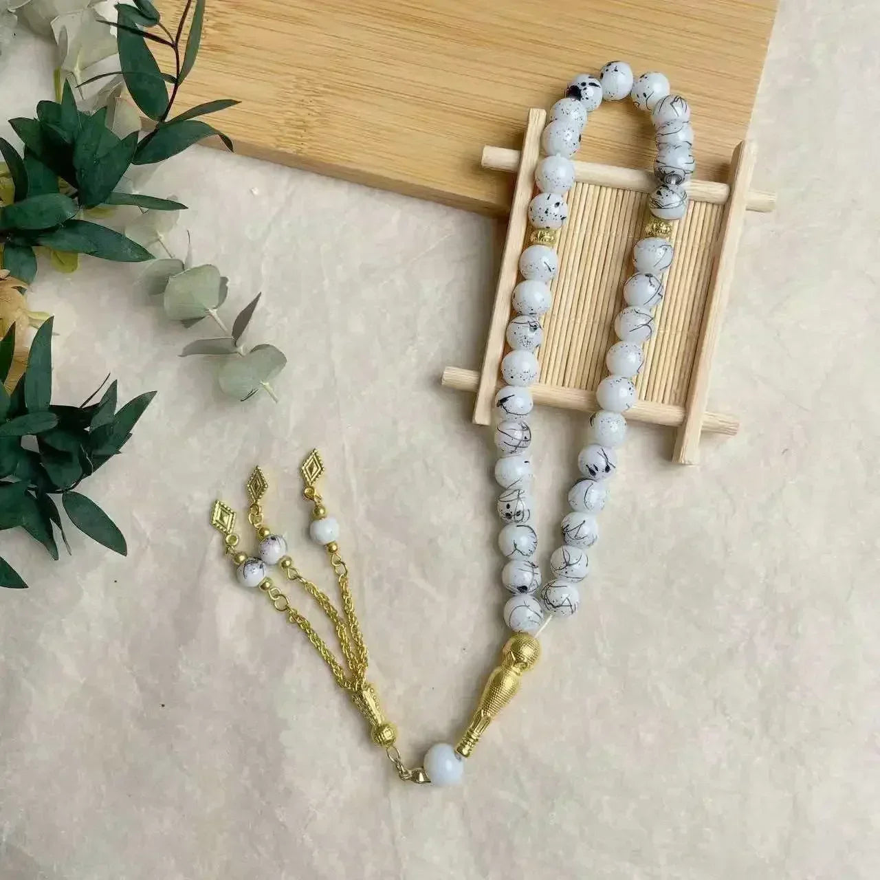 10mm 33pcs Glass Tassel Islamic Rosary Bracelet – Turkish Muslim Tasbih Prayer Beads Jewelry for Women Allah Mohammed Spiritual Gift