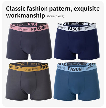 4/10 Pack Men's & Teen Boys' Boyshort Underwear – Comfy Elastic Waist, Parent-Child Matching, Multi-Size Fashion Shorts