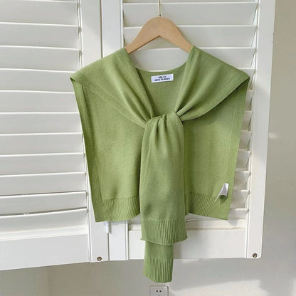 Lightweight Knitted Shawl for Women – Style Summer Cape with Fake Collar