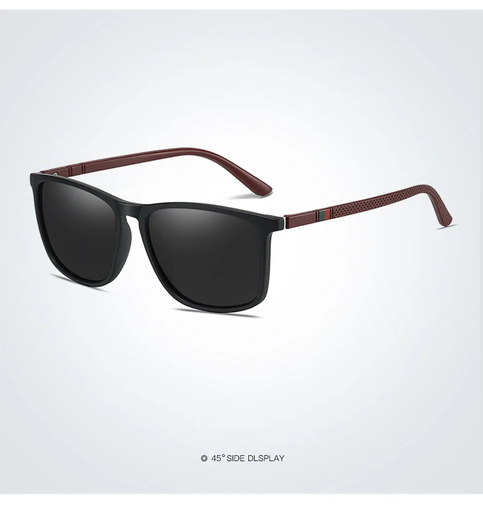 Fashion Square Polarized Sunglasses for Men – Luxury Designer UV400 Driving & Fishing Eyewear