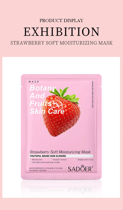 8PCS Natural Plant Facial Masks – Korean Skincare Hydrating, Moisturizing & Firming Face Care Set