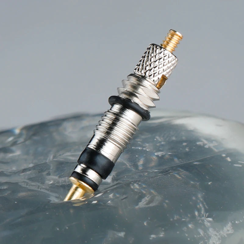 Deemount Presta Valve Core Replacement — Brass FV Nozzle with Alloy Remover Tool for MTB & Road Bikes