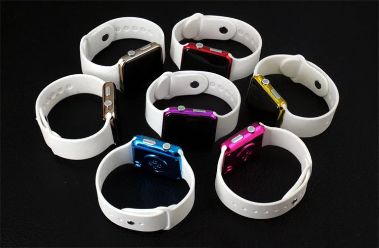 Digital LED Sport Watch – Square Electronic Wristwatch for Men & Women, Casual Silicone Fashion Watch