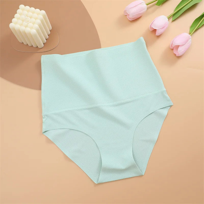 Seamless Women’s High Waist Shapewear Briefs, Ultra Breathable Silk-Like Slimming Underwear with Butt Lifting Corset Effect Pants