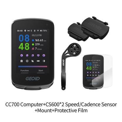 GEOID CC700 GPS Bike Computer - 2.8-Inch Color Screen Cycling Speedometer with Route Navigation, WiFi & Waterproof Design