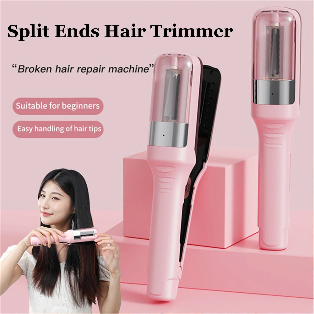 Professional Cordless Hair Ends Trimmer – Automatic Split Remover for Dry, Damaged, Brittle Hair in Women