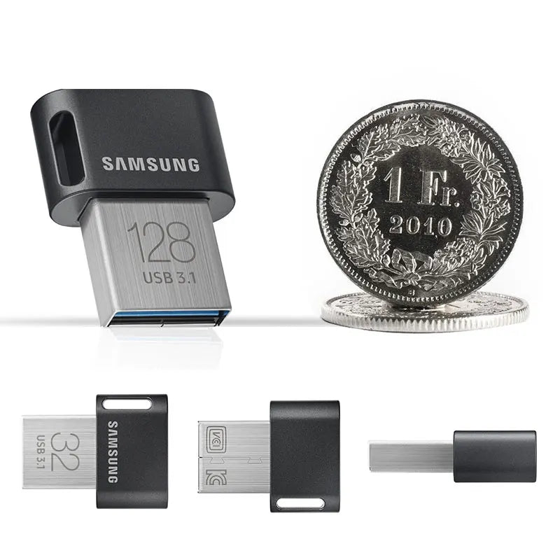 Samsung FIT Plus USB 3.1 Flash Drive - Metal Mini Pen Drive 64GB–256GB High-Speed Memory Stick