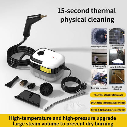 High-Temperature Steam Cleaner – Sterilization for Kitchen, AC, Home & Car, 110V US / 220V EU Plug