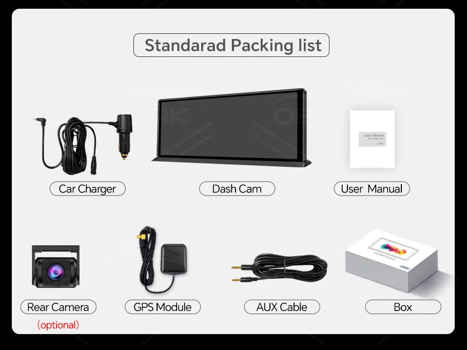 K60 Pro 11.3" Dash Cam — Android 14 AI Screen with 4G+64G, WiFi, GPS, CarPlay & Android Auto Rearview Mirror Recorder