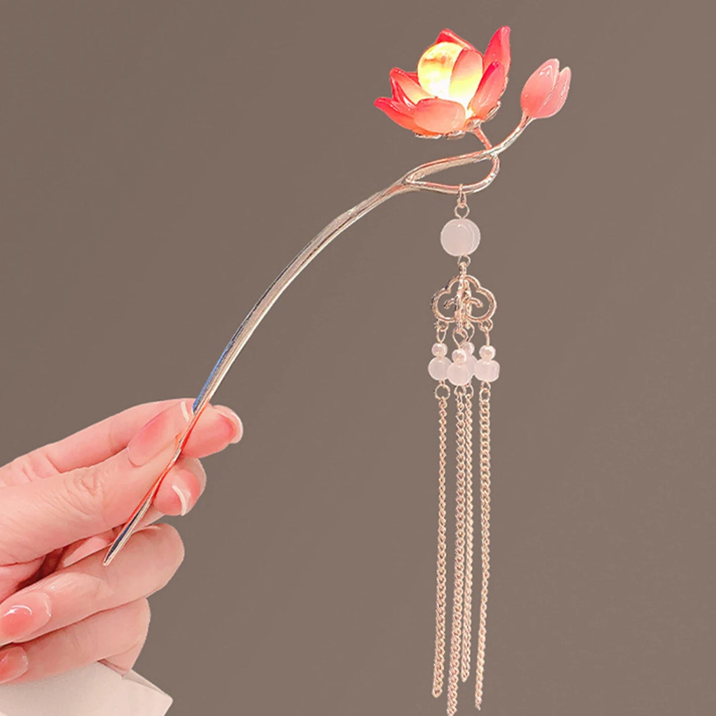 Luminous Antique Lantern Hairpin - Palace Tassel Hair Stick Jewelry for Women, Hanfu, Weddings and Parties